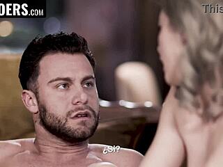 Stepdaughter begs father-in-law to fill her mouth with hot cum after taboo riding