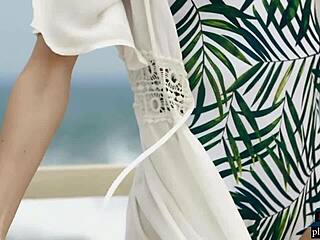 Francy Torino Petite Italian Milf Strips Outdoor Ripping Clothes Tease