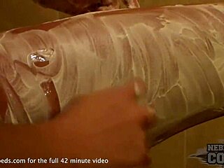 this pretty usa girl in lingerie fingers herself off in the shower for the first time