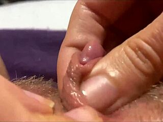 big throbbing clit pulses in explosive closeup orgasm