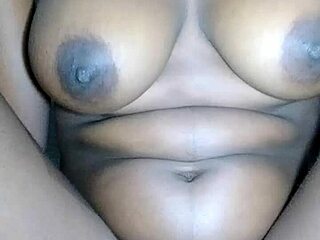 African babe fucks pussy hard until she cums shaking