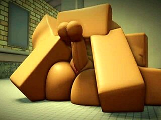 Fan Pounds Big Ass Wet Pussy Doggystyle Bathroom Creampie Explosion!