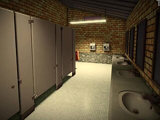 Fan Pounds Big Ass Wet Pussy Doggystyle Bathroom Creampie Explosion!