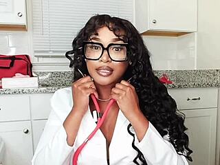 Big dick energy nurse in hospital cosplay roleplay takes monster cock deep in her tight pussy and huge ass