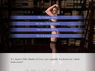 Emma Bookworm's Big Tits Creampie in Library Play