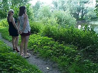 me and my milf buddy stopped roadside... we both peed skirts up omg 😵‍💫💦