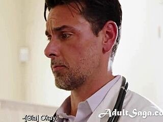 doctor toys tight pierced asian pussy in mmf hospital threesome