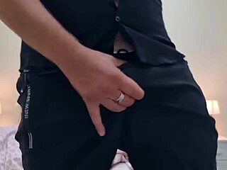 Skinny Tattoo Euro Teases with Quick Rip and Massive Cum Blast