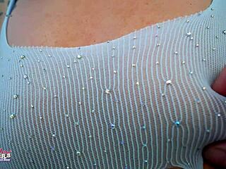 horny slim brunette mercedez vibes pussy and blows cock