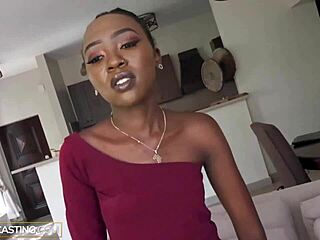 petite african ebony struggles with huge white cock deepthroat