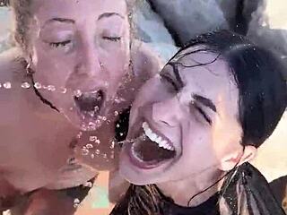 beach day slappin suckin deepthroat gaggin on monster cock with venom n kaitlyn 😈👅