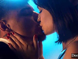 Deeper's Petite 18+ Aubrey Deepthroats Then Rides Cock Cowgirl Spooning All Night