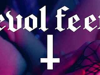 dominant femdom licks and tickles submissive's small bare feet forcing total surrender