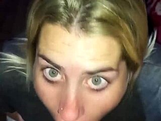 blonde slut deepthroats black cock then bent over facial cumshot