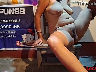 beautiful ebony wife chokes on huge cock before hard doggy chudai on cam