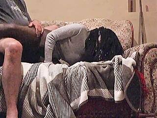 louis rides milf wife's dripping wet pussy hard as clothes rip off during interracial orgasm cowgirl shake