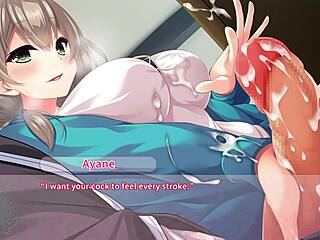 Todellinen hentai Ayane route syväkurkku monsterikullille cumshot naamatäyte isot tissit perse milf orgasmi