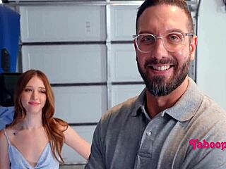 Mechanic Stepdaddy Inspects Petite Teen Pussy Dipstick