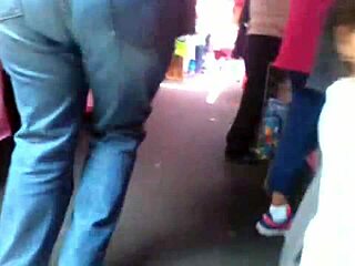 check out this curvy milf rocking those tight jeans on the street