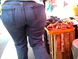 check out this curvy milf rocking those tight jeans on the street