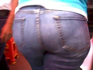 check out this curvy milf rocking those tight jeans on the street