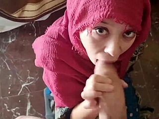 muslim teen amateur sucks monster cock homemade until big cumshot fills mouth