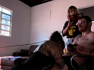 SUCKING CARMONA WHILE GAMING BEHIND SCENES!