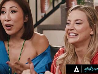 Horny Nicole Doshi Hailey Rose Ameena Green Scissor Fuck Rival Blake Blossom After Loss