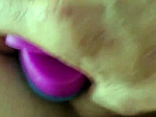 Chubby Brunette Gapes Her Fat Ass With Massive Rainbow Dildo Anal Insertion