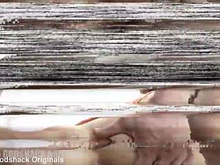 shaking with desire as eva brown's wet asshole takes four cocks deep