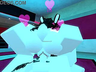 roblox bunny girl gets naughty and fucks hard in game