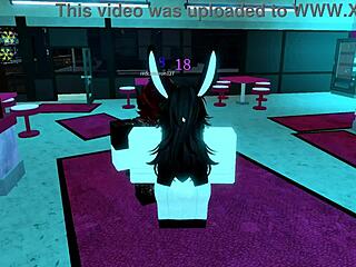 roblox bunny girl gets naughty and fucks hard in game