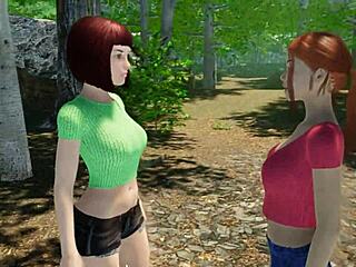 Redhead Shaved Pussy Hairless Outdoor Tease In Paradise Trails VR Part 8 Adventure