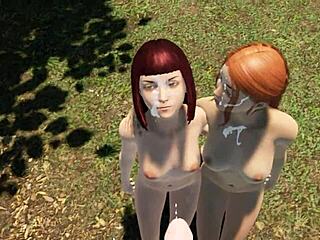 Redhead Shaved Pussy Hairless Outdoor Tease In Paradise Trails VR Part 8 Adventure