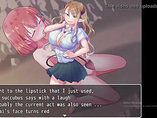 damn that succubus trap with monster lipstick in hentai dungeon femdom game traps you good