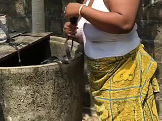 alpha bbw baddie drilled deep outdoors by the wellspring