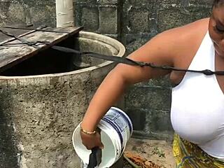 alpha bbw baddie drilled deep outdoors by the wellspring