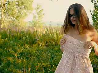 old man lures tattooed busty teen to forest for rough pussy licking and hard fucking