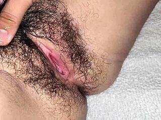 la hijastra's juicy hairy pussy takes small cock creampie first time