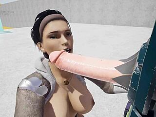 In the fap-life game hentai babe delivers hot blowjob