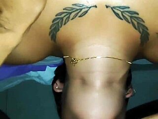 Greedy teen gulps deepthroat challenge swallowing every inch