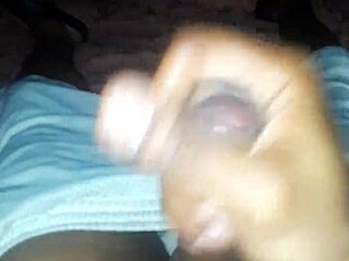 Homemade big black cock stroke late night, nut busting hard?