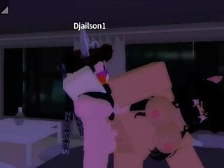 strangers take turns pounding slut's holes in roblox world