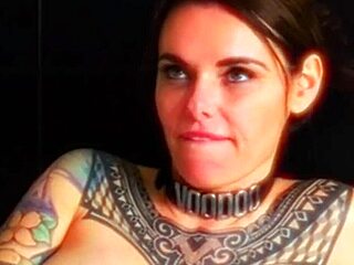 Sexy Tattooed MILF Dominates with Strapon in Intense Lesbian Pounding