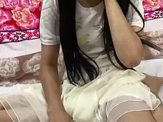 Virgin schoolgirl begs tuition teacher to fuck her tight pussy with thick cock at ranch