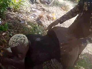 She grips that black cock with her ebony lips sucking deep and sloppy till he explodes in her mouth