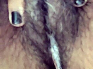 hairy latina milf pussy licked massaged then anal dildoed outdoor by mature guy