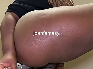 Joanfantasy masturbates solo in bathroom lunch break