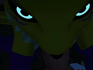 Furry Renamon Takes Intense Outdoor Public Railing Action