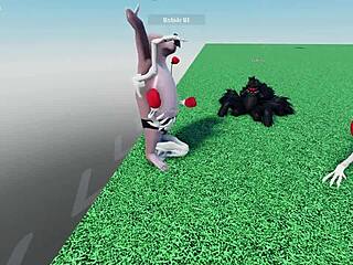 Horny dude dances pole to busty latina's masturbation moans and licks